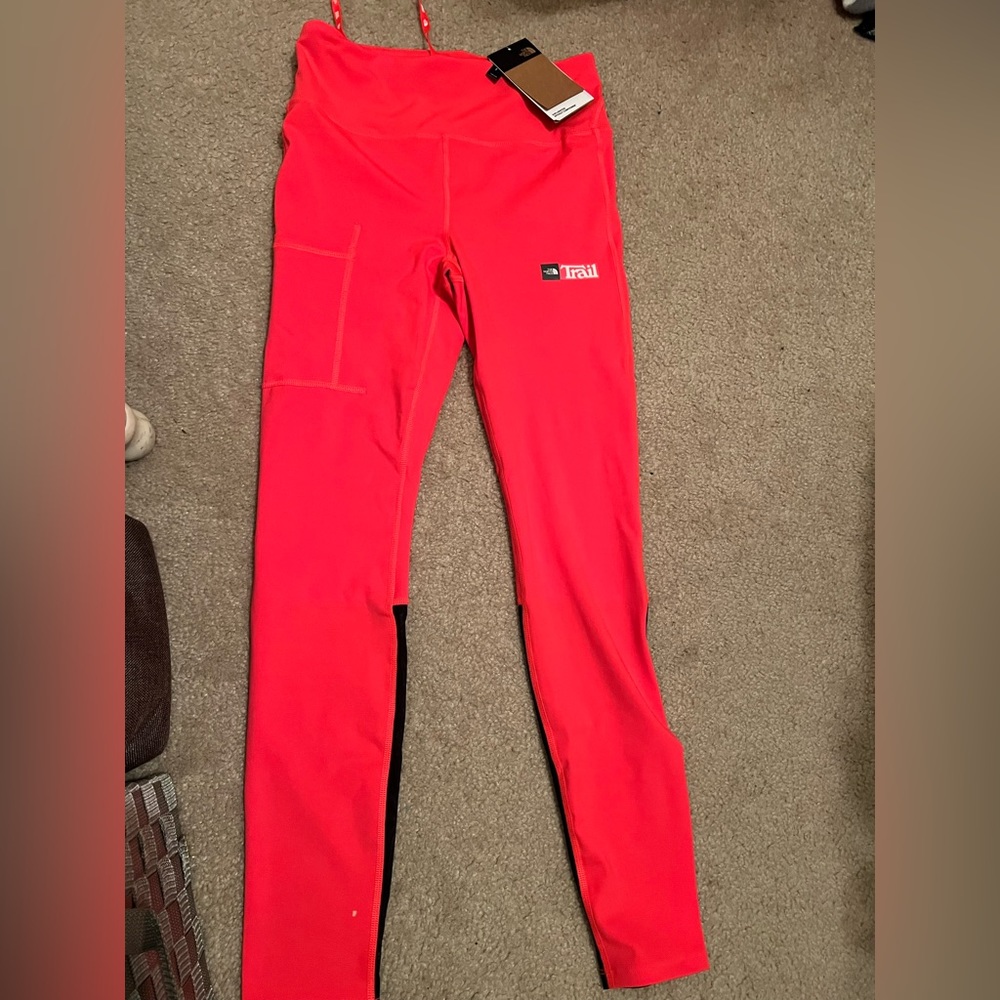 The North Face womens red black trail pants
